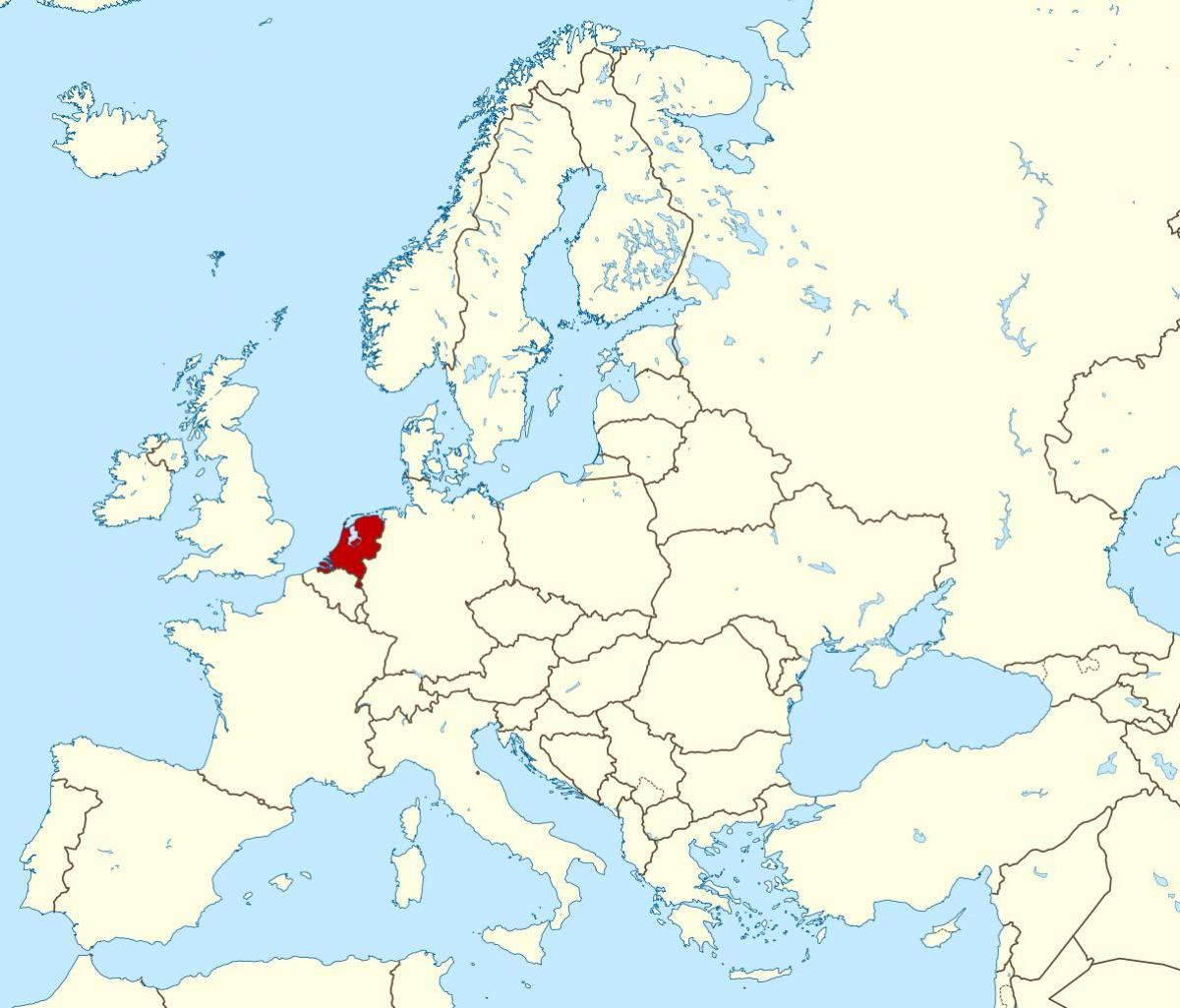 carte de l'Europe, pays-bas