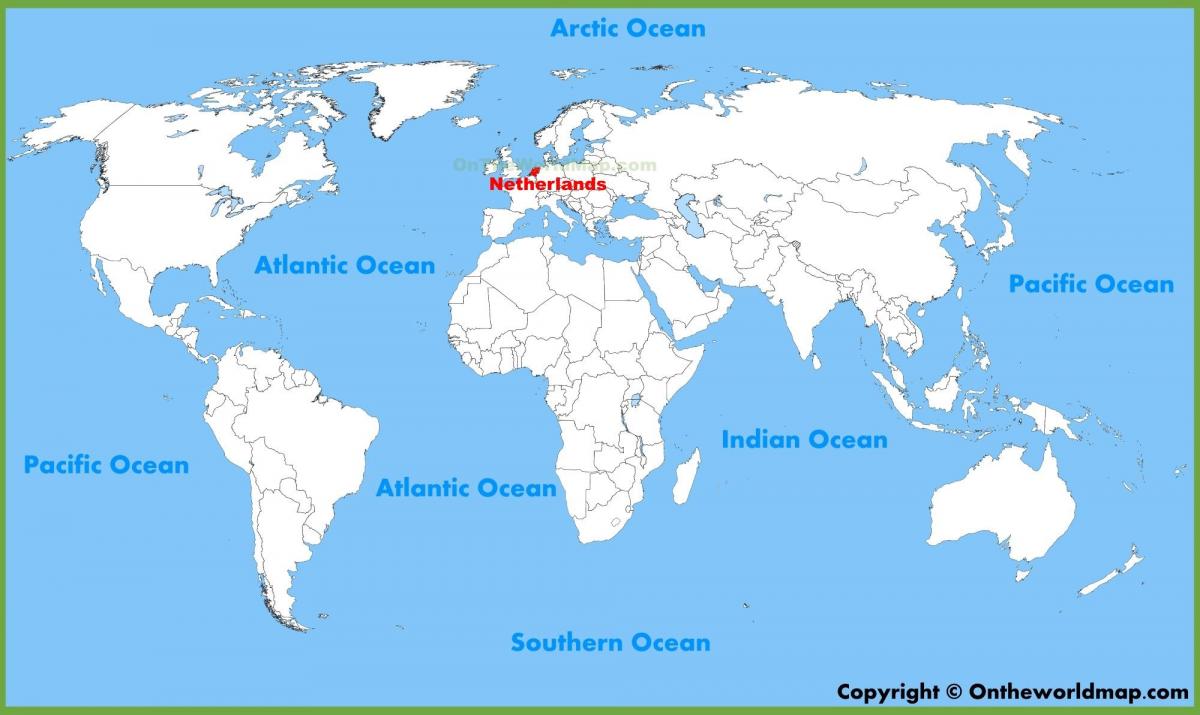Pays-bas dans la carte du monde