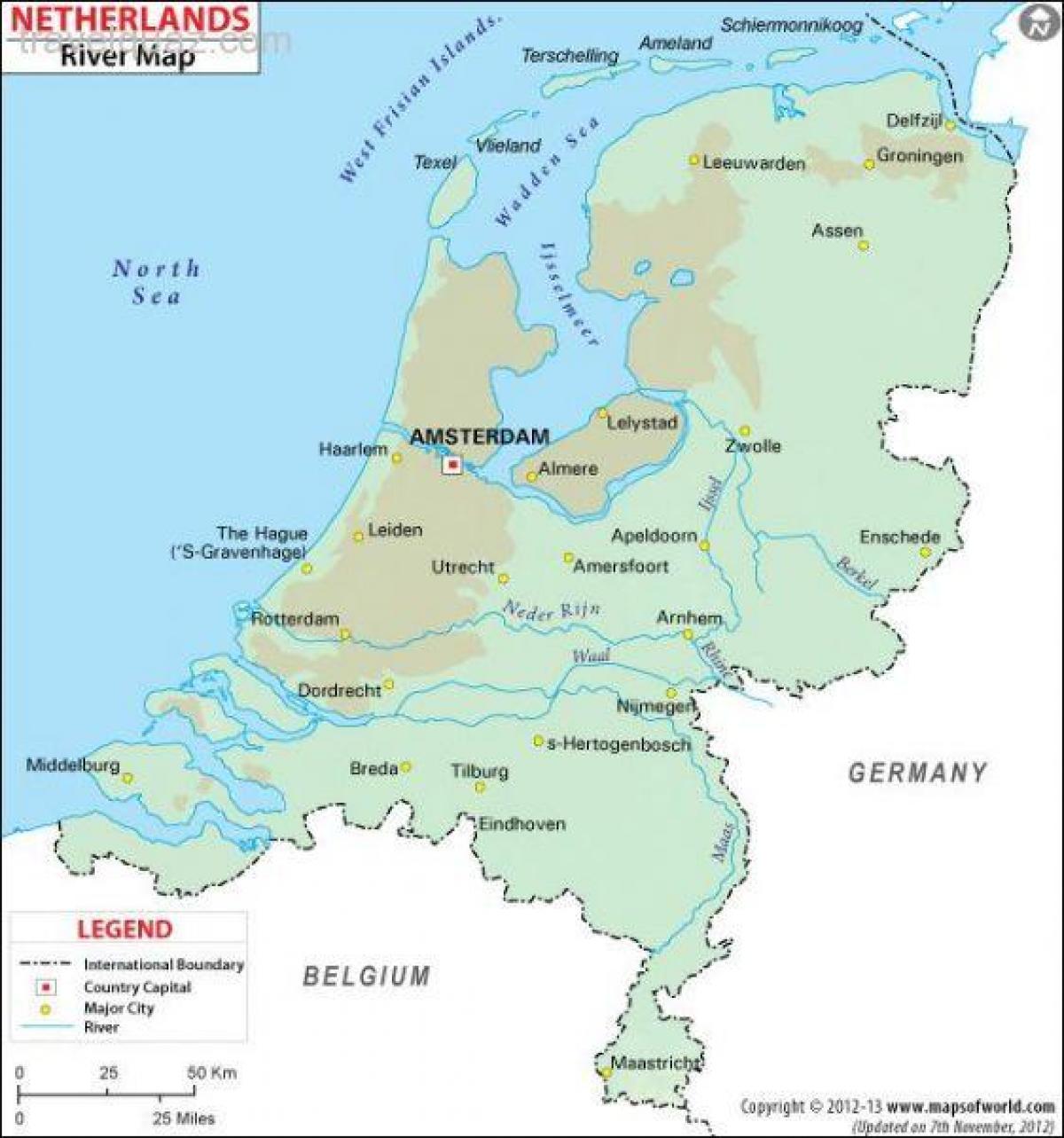 Rivière Holland carte