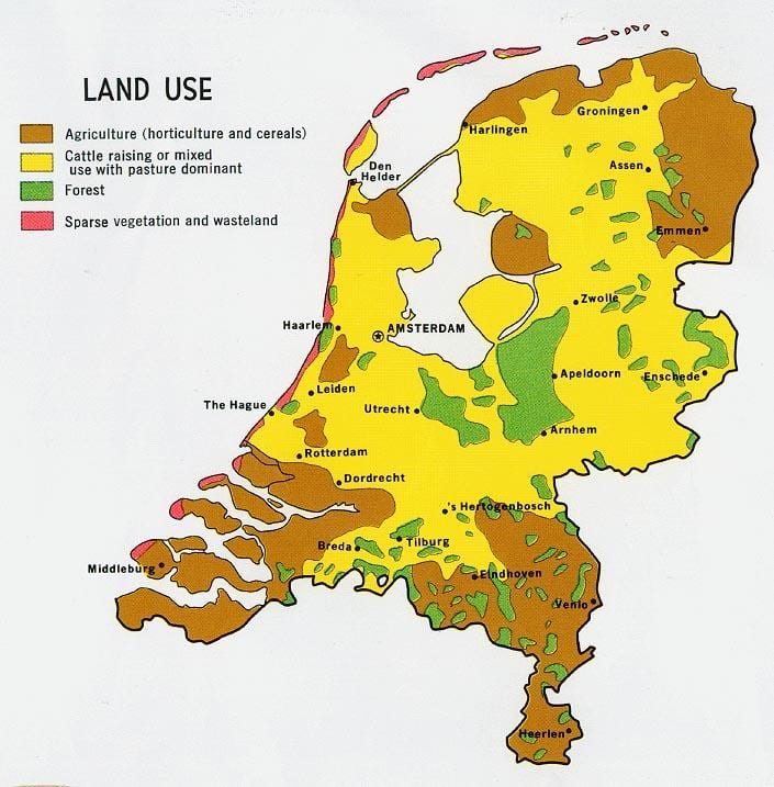 carte des pays-bas forêts