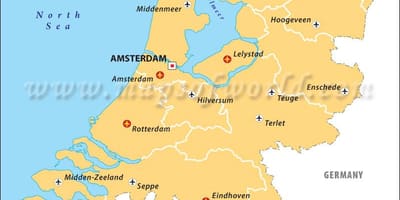 Les aéroports en pays-bas de la carte