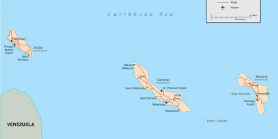 Carte des pays-bas Antilles