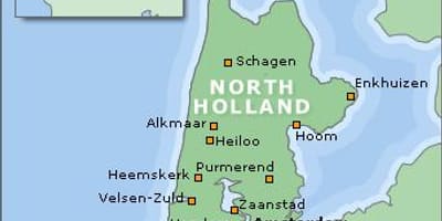 Carte du nord de la Hollande