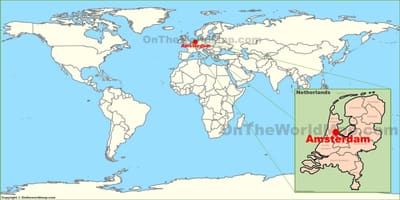 Pays-bas dans la carte du monde