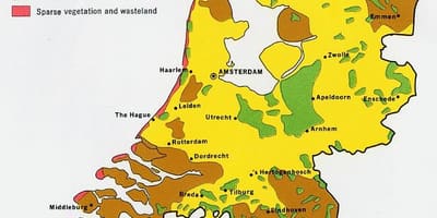 Carte des pays-bas forêts